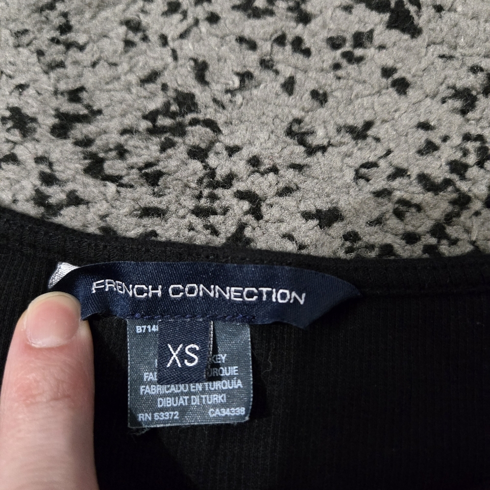 French Connection Rasha Ribbed Cutout Mini Dress, XS, EUC - Picture 5 of 12